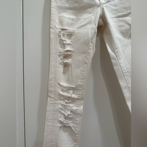 FRAME “Le Skinny de Jeanne” Distressed White Jeans - size 24 - Picture 8 of 8
